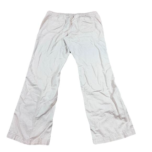 Eddie Bauer Women Pants M Drawstring Linen Blnd Cozycore Hike Vacation Boho Chic - Picture 8 of 9